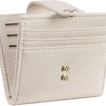 Beige Bi-fold ID Zipper Wallet