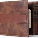Genuine Leather Bi-fold RFID Anti-magnetic Wallet for Men