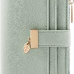 Green Bi-fold ID Zipper Coin Purse