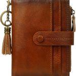 Brown Bi-fold Zipper Wallet
