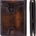Ultra-thin ont Pocket Genuine Leather Anti-magnetic Wallet