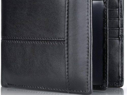Genuine Leather Bi-fold 16 Card Slot ID Window Wallet