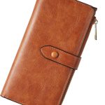 Brown Tri-fold Large Capacity Mobile Phone Wallet