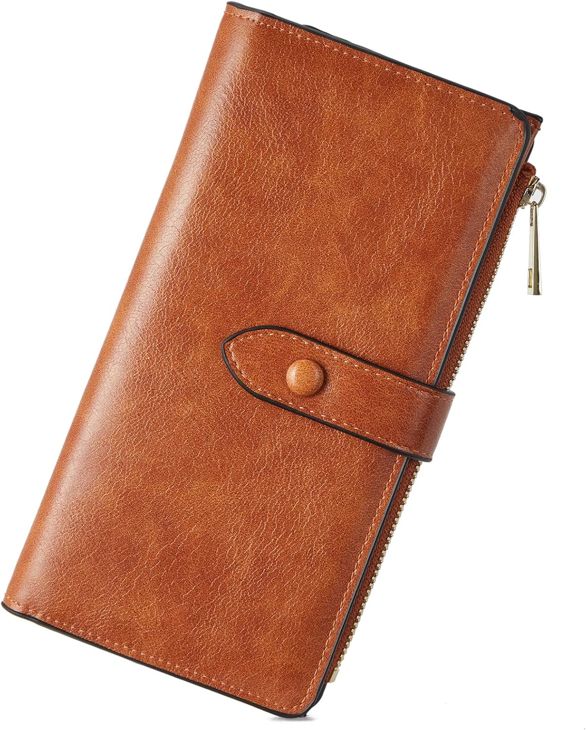 81iIQeU2AeL._AC_SL1500_.jpg Brown Tri-fold Large Capacity Mobile Phone Wallet - Image 1